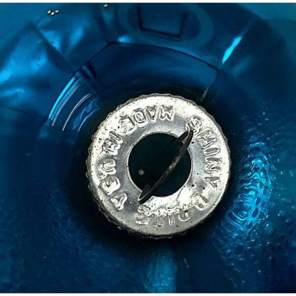 2 VTG Shiny Brite Deer Christmas Tree Ornament Stencil Green Blue Glass Snow MCM - Picture 5 of 14